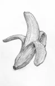 Simple banana drawing for beginners - basic shapes tutorial
