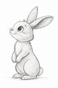 Bunny face drawing