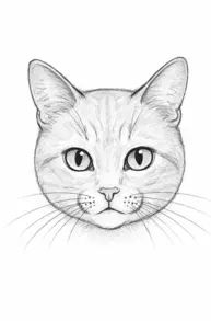 beginner cat face drawing idea - easy step-by-step tutorial