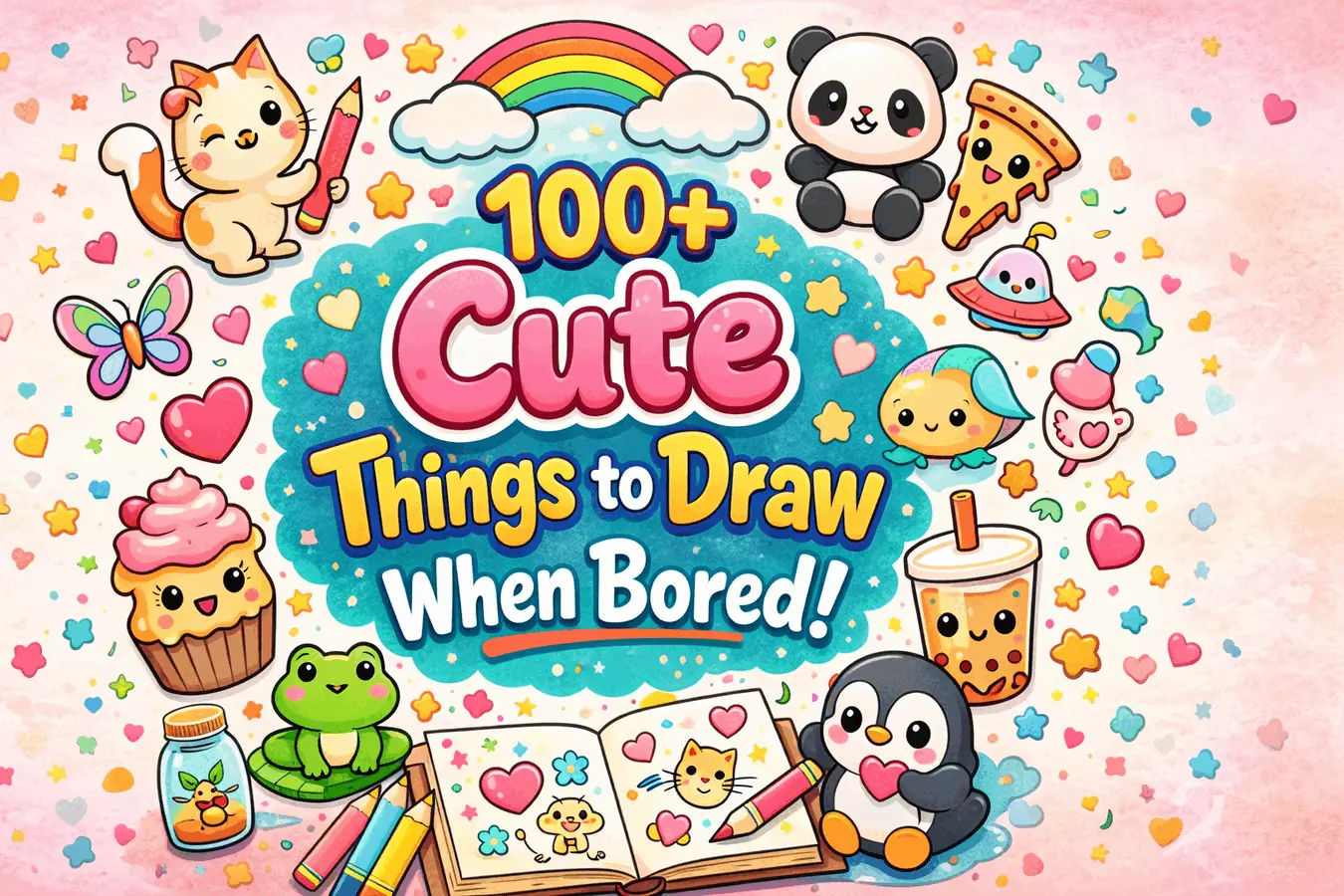 Collection of 100+ Cute Things to Draw When Bored