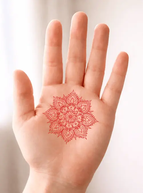 Mandala pattern hand drawing