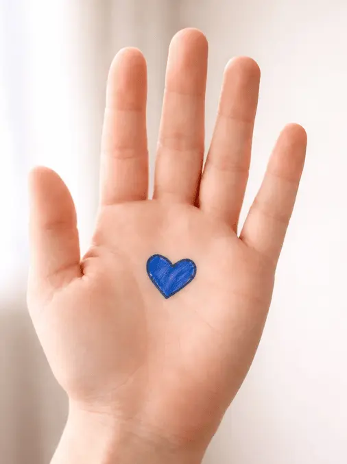 Small Heart hand drawing