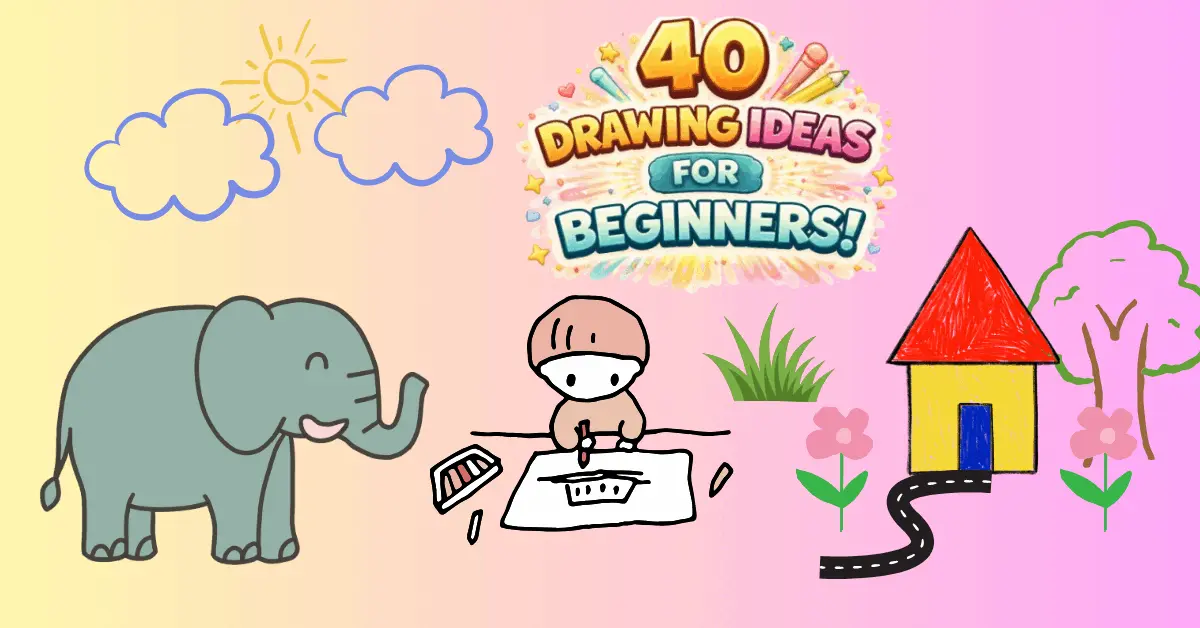 Collection of 40+ Drawing Ideas for Beginners that never Run Out of Creative Inspiration Again containing Flower, Nature, Animals, people and Characters